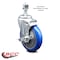 Service Caster 5 Inch Blue Polyurethane Wheel Swivel 1/2 Inch Threaded Stem Caster with Brake SCC-TS20S514-PPUB-BLUE-TLB-121315 - alternate 2